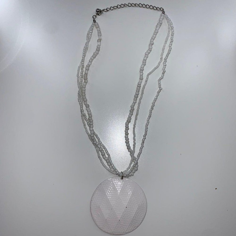 Handmade White Costume Necklace